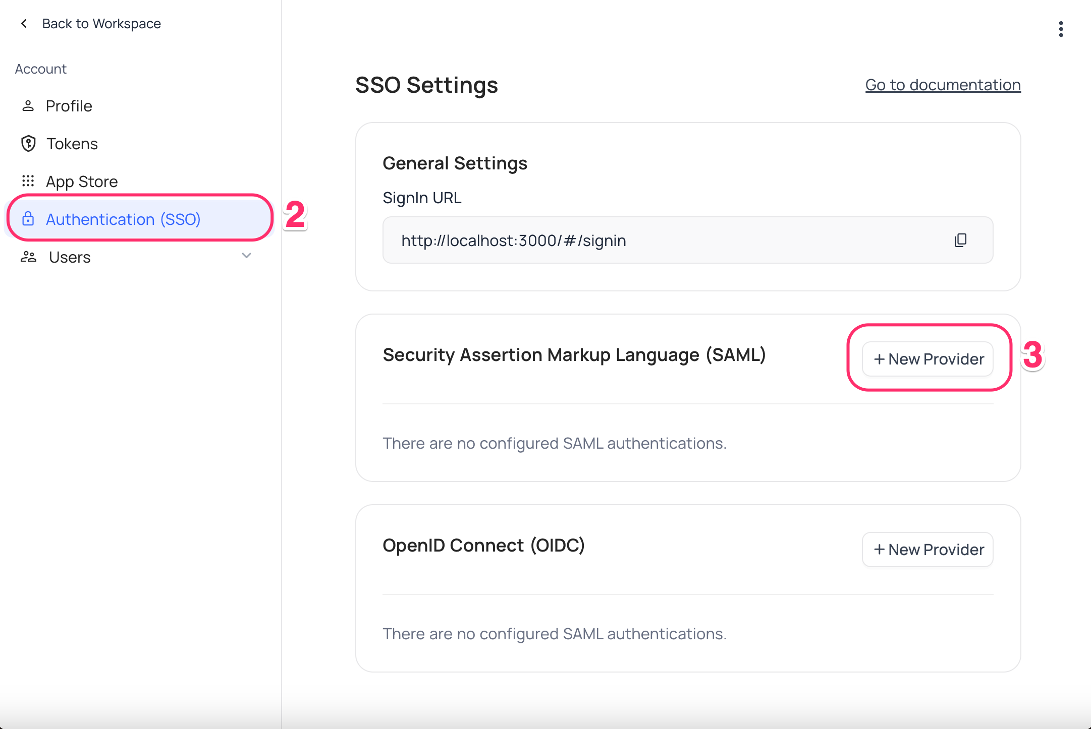 SAML SSO Configuration