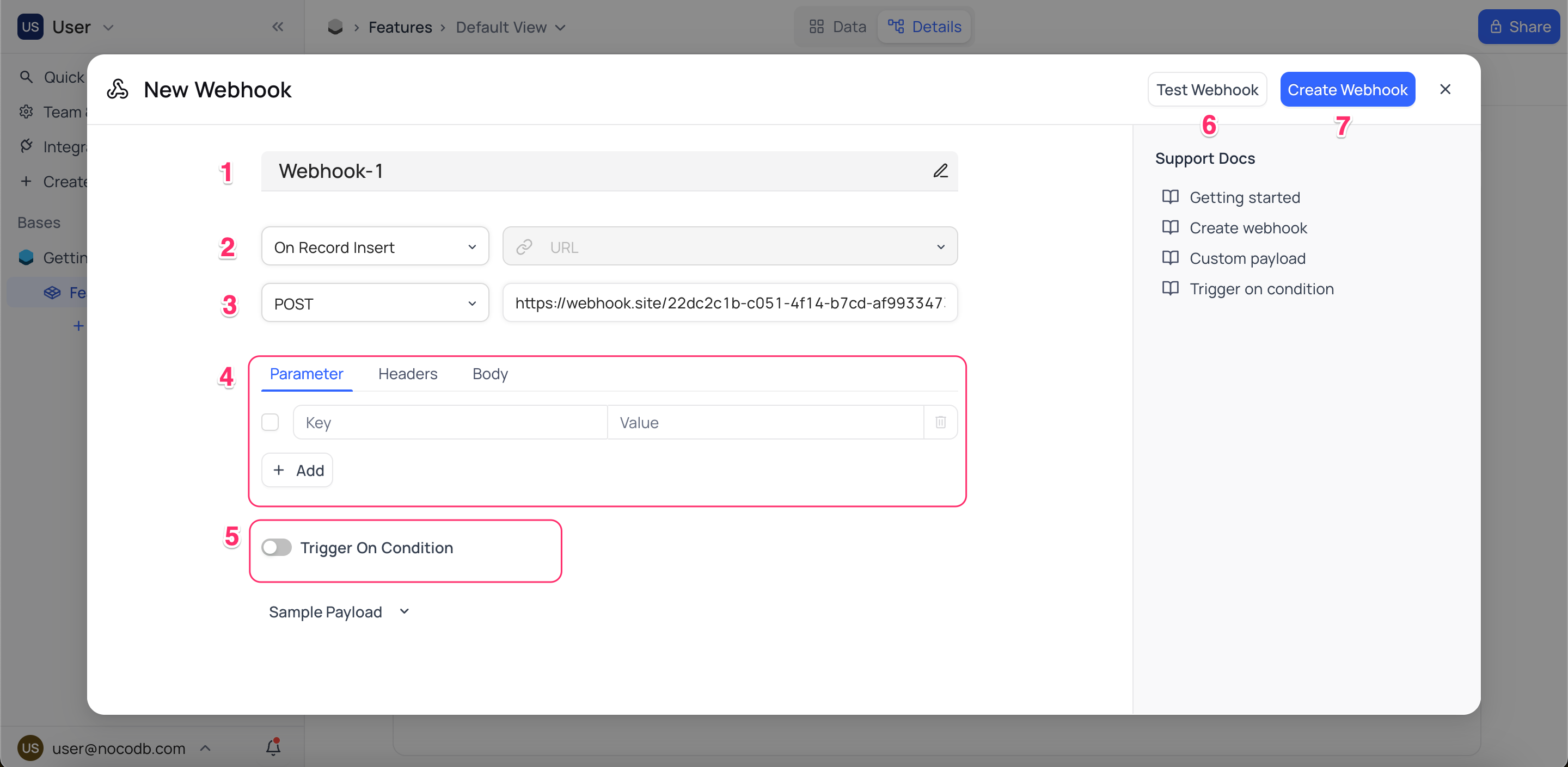 Configuring webhook