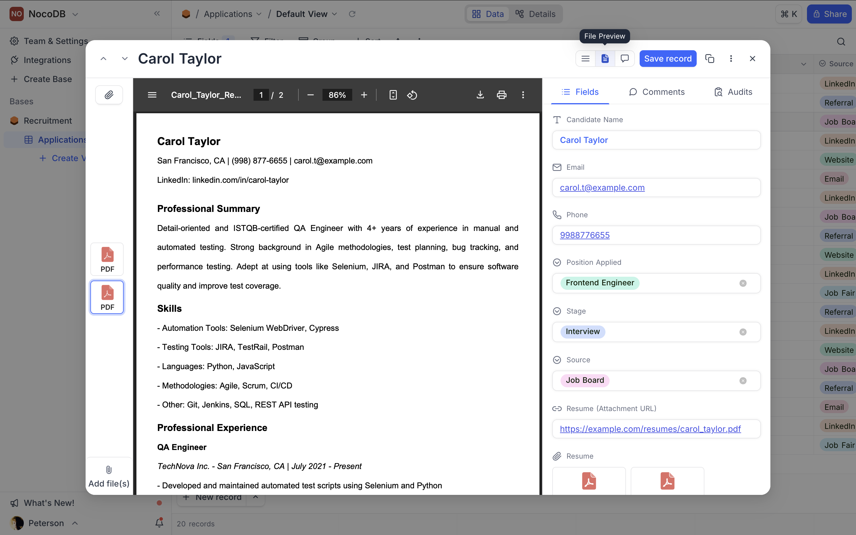 File Preview Mode