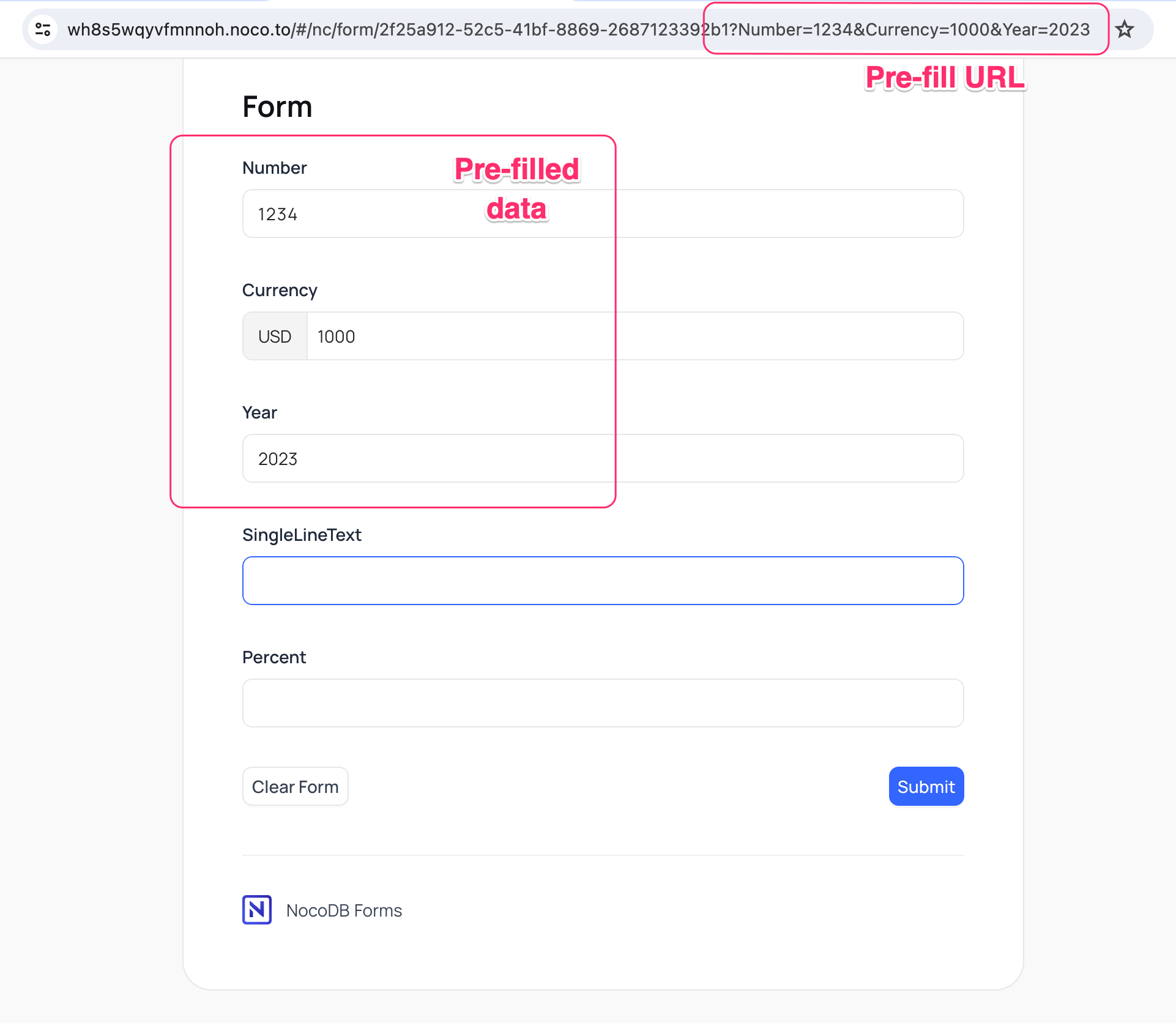 Prefill default